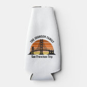San Francisco Bridge Sunset Custom Souvenir Flesjeskoeler (Voorkant)