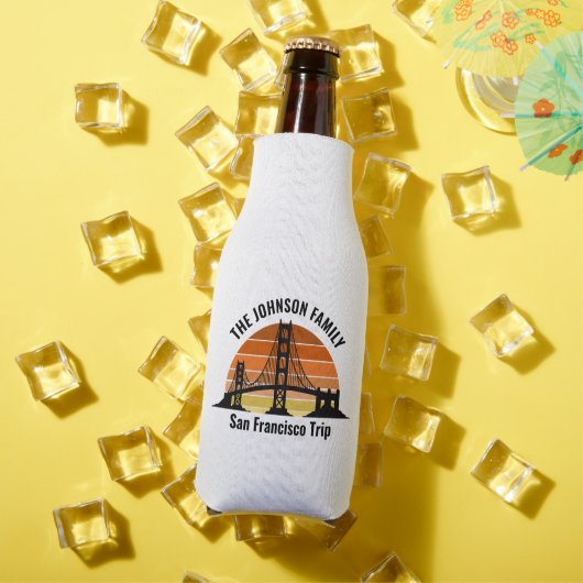 San Francisco Bridge Sunset Custom Souvenir Flesjeskoeler (Insitu Zomer)