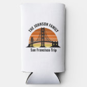 San Francisco Bridge Sunset Custom Souvenir Seltzer Blikjeskoeler (Voorkant)
