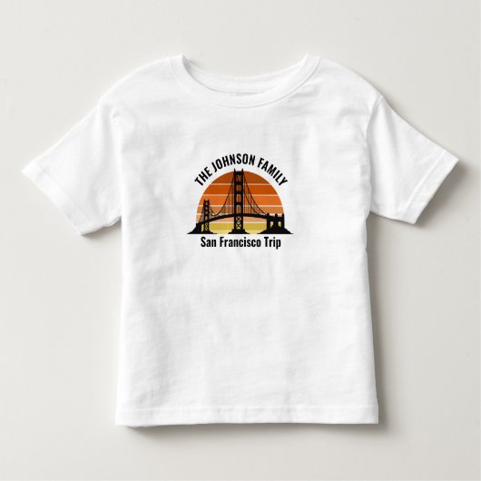 San Francisco Bridge Sunset Custom Trip Kinder Shirts (Voorkant)