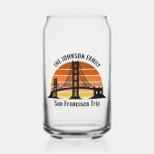 San Francisco Bridge Sunset Custom Trip Souvenir Blikvorm Glas (Voorkant)