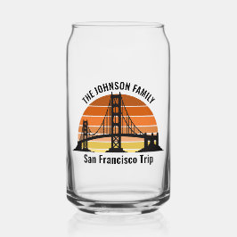 San Francisco Bridge Sunset Custom Trip Souvenir Blikvorm Glas