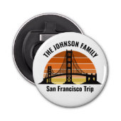 San Francisco Bridge Sunset Custom Trip Souvenir Button Flesopener (Voorkant)