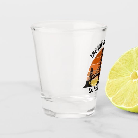 San Francisco Bridge Sunset Custom Trip Souvenir Shot Glas (Links)