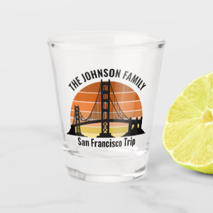 San Francisco Bridge Sunset Custom Trip Souvenir Shot Glas