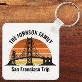 San Francisco Bridge Sunset Custom Trip Souvenir Sleutelhanger (Achterkant)