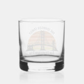 San Francisco Bridge Sunset Custom Trip Souvenir Whisky Glas (Achterkant)