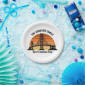 San Francisco Bridge Sunset Gepersonaliseerde part Papieren Bordje (Feest)