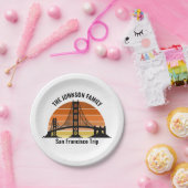 San Francisco Bridge Sunset Gepersonaliseerde part Papieren Bordje (Feest)