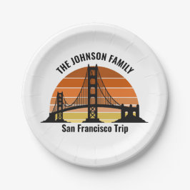 San Francisco Bridge Sunset Gepersonaliseerde part Papieren Bordje