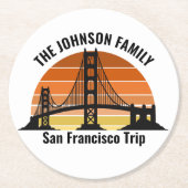 San Francisco Bridge Sunset Gepersonaliseerde part Ronde Kartonnen Onderzetter (Voorkant)