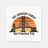 San Francisco Bridge Sunset Gepersonaliseerde part Servet (Voorkant)