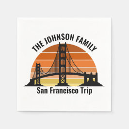 San Francisco Bridge Sunset Gepersonaliseerde part Servet