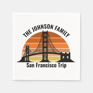 San Francisco Bridge Sunset Gepersonaliseerde part Servet