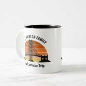 San Francisco Bridge Sunset Trip Souvenir Tweekleurige Koffiemok (Voorkant links)