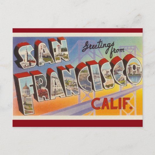 San Francisco  Briefkaart (Voorkant)