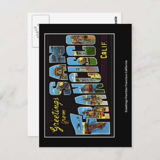 San Francisco Briefkaart (Voorkant / Achterkant)