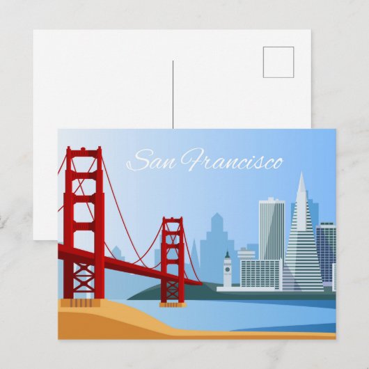 San Francisco Briefkaart (Voorkant / Achterkant)