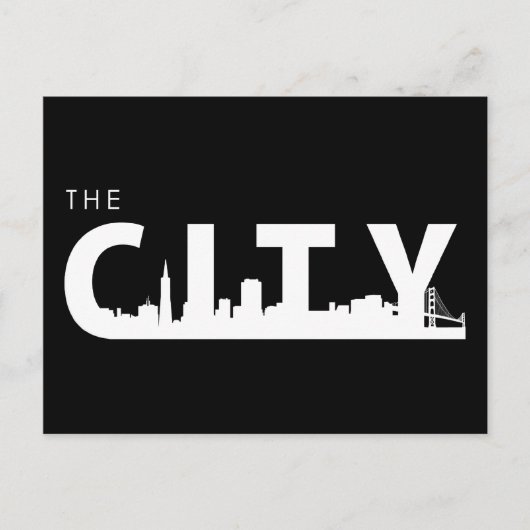 San Francisco Briefkaart Black (Voorkant)