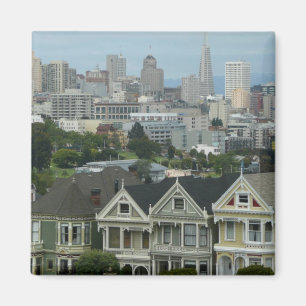 San Francisco Briefkaart Row City Scene Fotografie Magneet