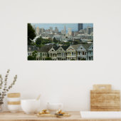 San Francisco Briefkaart Row City Scene Fotografie Poster (Keuken)