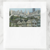 San Francisco Briefkaart Row City Scene Fotografie Rechthoekige Sticker (Tas)