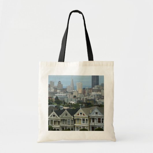 San Francisco Briefkaart Row City Scene Fotografie Tote Bag (Voorkant)