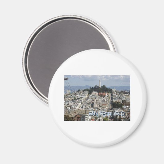 San Francisco Briefkaart Style Magneet (Voorkant / Achterkant)