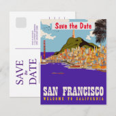 San Francisco Brug Paarse Trouw Uitnodiging (Voorkant / Achterkant)