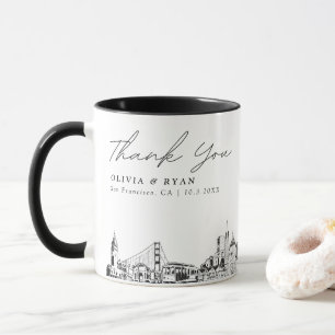 San Francisco bruiloft aangepaste gepersonaliseerd Mok
