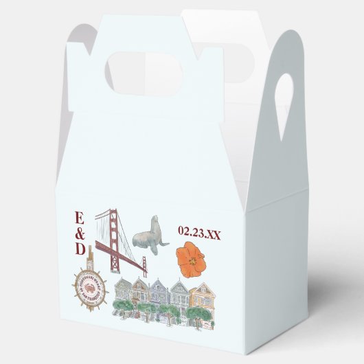 San Francisco bruiloft Bedankdoosjes (Geopend)