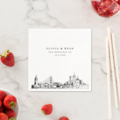 San Francisco bruiloft cocktail servet (Insitu)