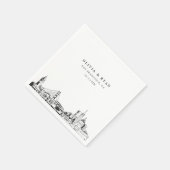 San Francisco bruiloft cocktail servet (Hoek)