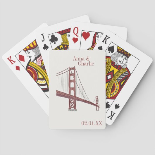 San Francisco bruiloft Pokerkaarten (Achterkant)