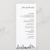 San Francisco Bruiloft Receptie Diner Menu (Voorkant / Achterkant)