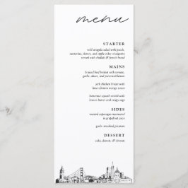 San Francisco Bruiloft Receptie Diner Menu