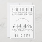 San Francisco bruiloft | Skyline De datum opslaan Kaart (Voorkant)