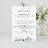 San Francisco bruiloft verticale details Informatiekaartje (Staand voorkant)