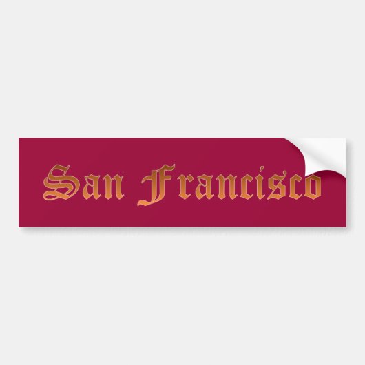 San Francisco Bumpersticker (Voorkant)