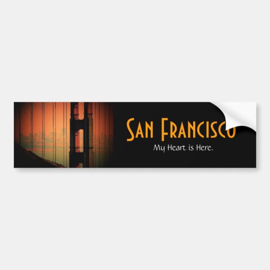 San Francisco Bumpersticker - Gepersonaliseerd (Voorkant)
