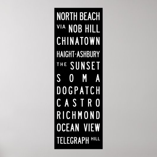 San Francisco Bus Roll Poster (Voorkant)