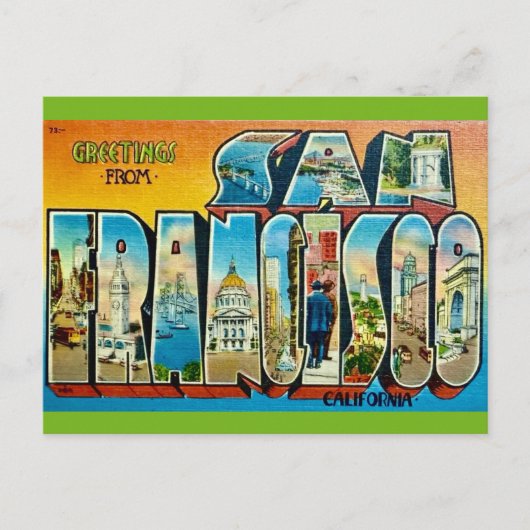San Francisco CA  Ansichtkaart Briefkaart (Voorkant)