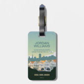 San Francisco, CA - Briefkaart Row Bagagelabel (Achterkant verticaal)