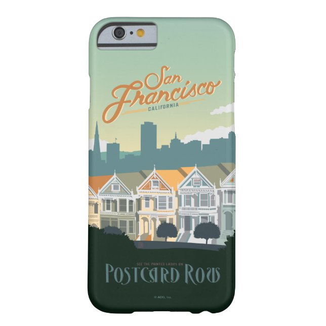 San Francisco, CA - Briefkaart Row Case-Mate iPhone Case (Achterkant)
