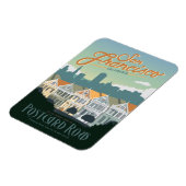San Francisco, CA - Briefkaart Row Magneet (Linkerzijde)