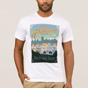 San Francisco, CA - Briefkaart Row T-shirt