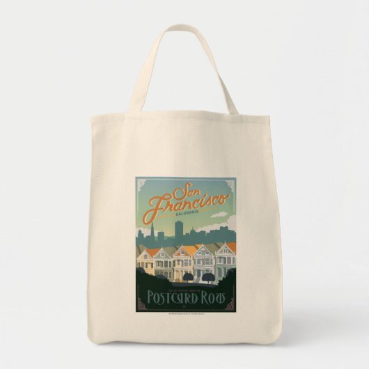 San Francisco, CA - Briefkaart Row Tote Bag (Voorkant)