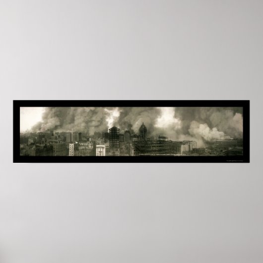 San Francisco CA Burning Photo 1906b Poster (Voorkant)