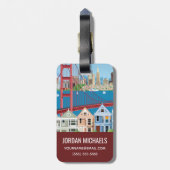 San Francisco, CA | De stad van de baai Bagagelabel (Achterkant verticaal)