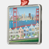 San Francisco, CA | De stad van de baai Metalen Ornament (Links)